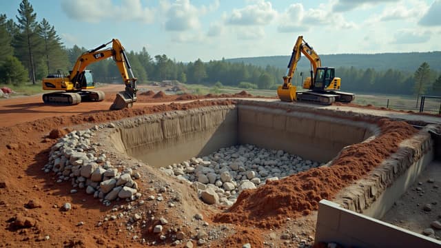 Construction site excavation