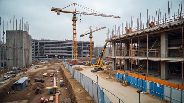 Construction site setup